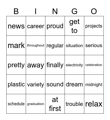 Chapters 13 and 14 Bingo Card