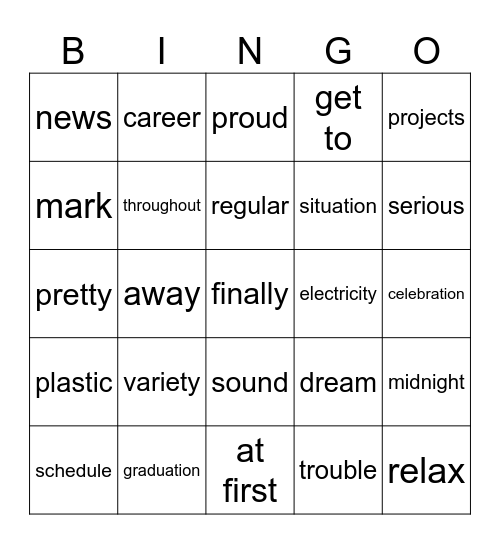 Chapters 13 and 14 Bingo Card
