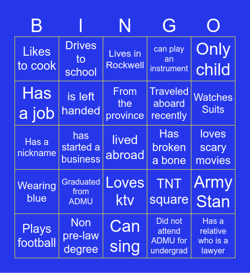 ALS BLOCK D Bingo Card