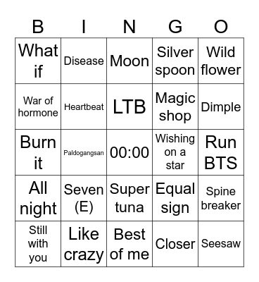 Gukielvr Bingo Card