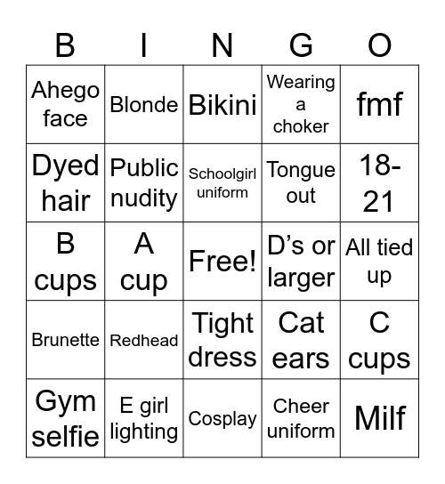 Whisper Bingo Card