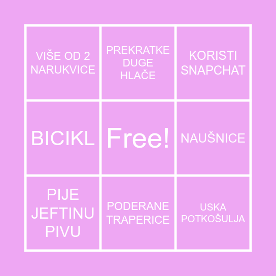 ICK BINGO Card