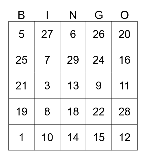 BABY SHOWER BINGO Card