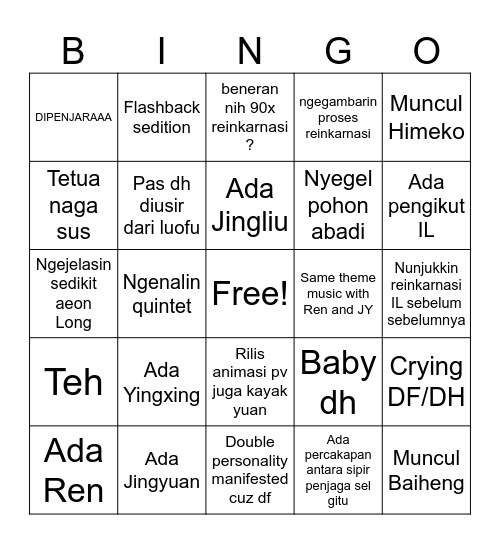 PV IL DANHENG (yinyue) Bingo Card