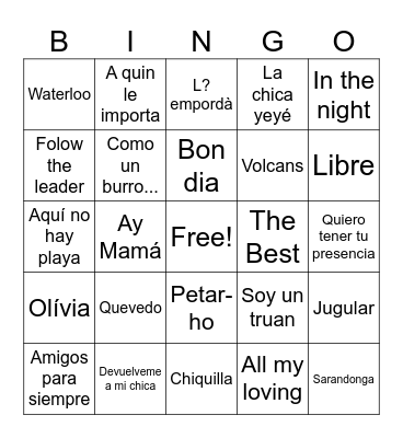 Vilanova Bingo Card