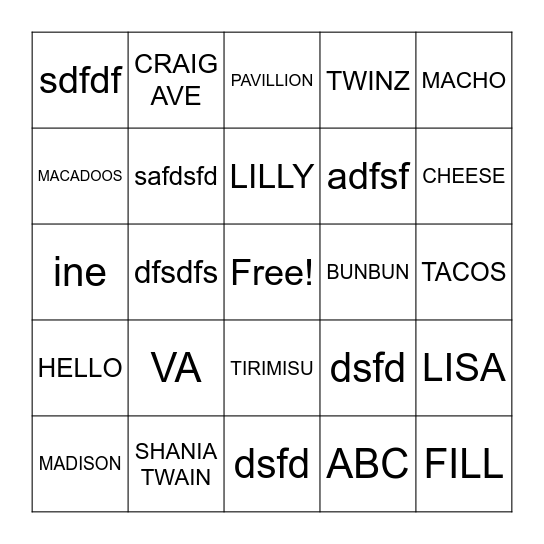 STEPH'S BACH BINGO Card