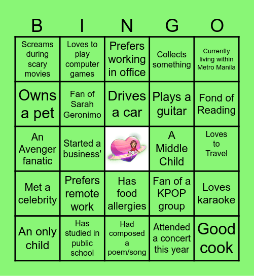 Getting to Know Bingo Card