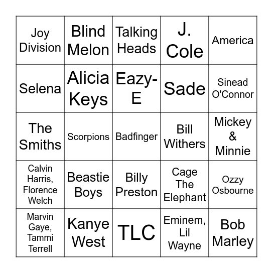 No Bingo Card