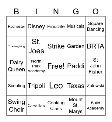 50th Wedding Anniversary! Bingo Card