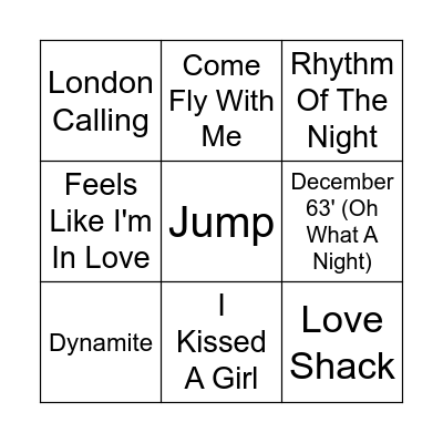 Pick N Mix Bingo Card