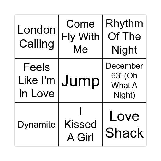 Pick N Mix Bingo Card