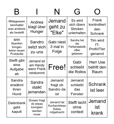 PD Bingo Card