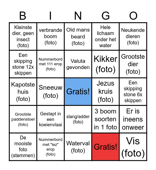 Vakantie Bingo 2023 Bingo Card