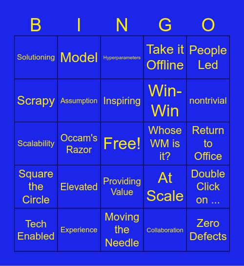 Spark Summit Bingo Card