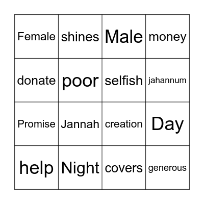 BINGO TIME Bingo Card