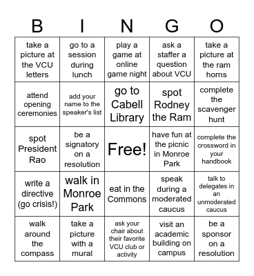 RAMMUNC I BINGO Card