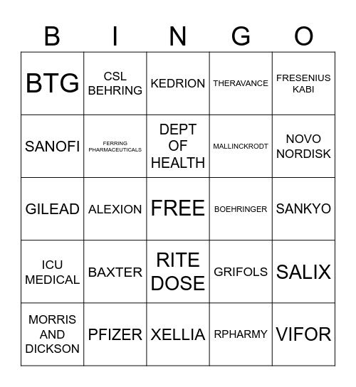 MSHP Bingo Card