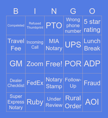 Mav Bingo! Bingo Card