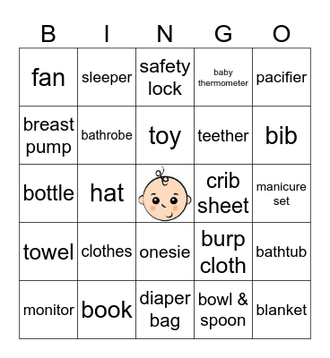 Baby Williams Bingo Card