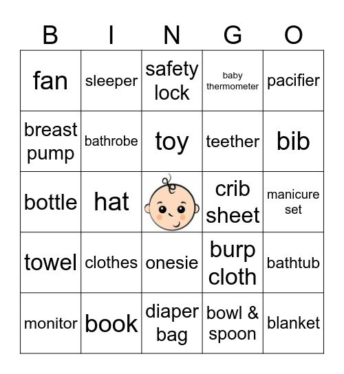 Baby Williams Bingo Card
