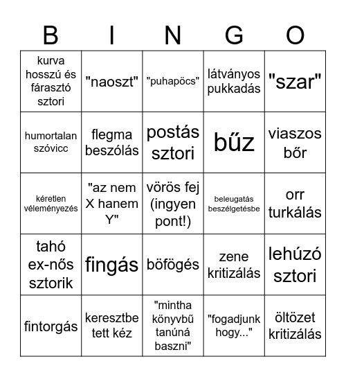 Bab Bingo Card