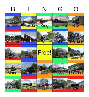 Mixed Steam Action Bingo Card