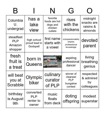 Name That PLPer BINGO Card