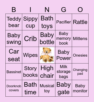 Baby Bingo Card
