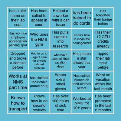 Find A Coworker Who… Bingo Card