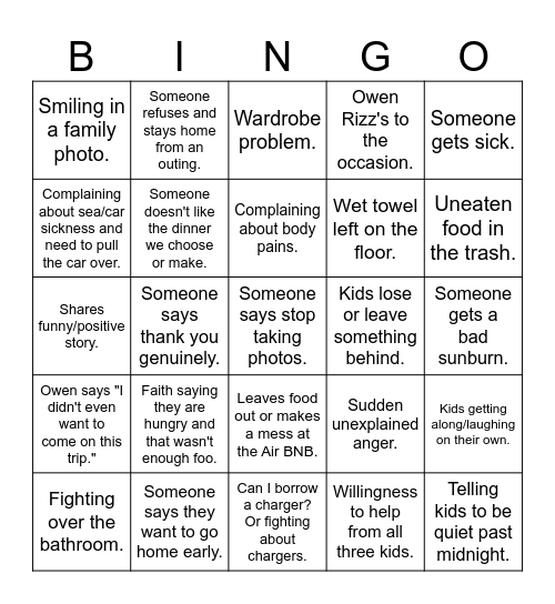 Bingo Card