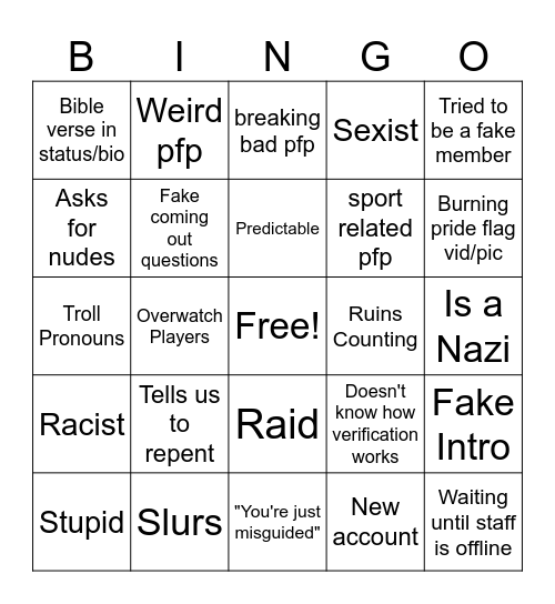 Pet Rock Troll Bingo Card Bingo Card