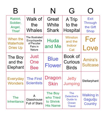 CBCA Bingo Card