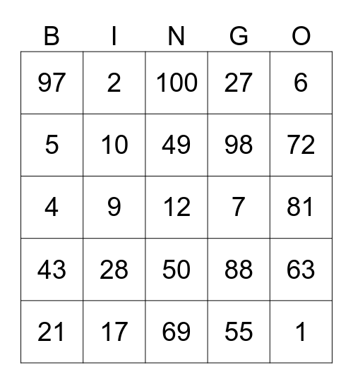 punya mamat Bingo Card