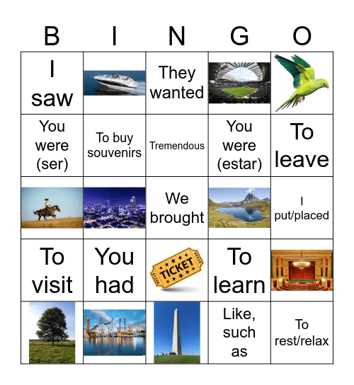 SPANISH BINGO Card