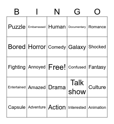 vocabulary M3 unit 3 2  B-E Bingo Card