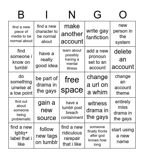 lumi 2023 july trip bingo Card