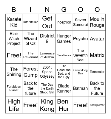 Scott Bader Bingo Card
