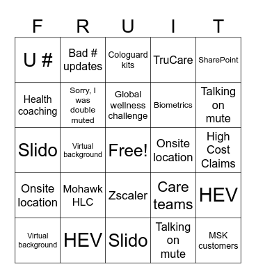 7.21.23 Bingo Card