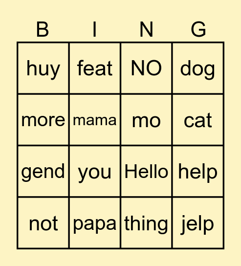 COMMUNITY BINGO Card