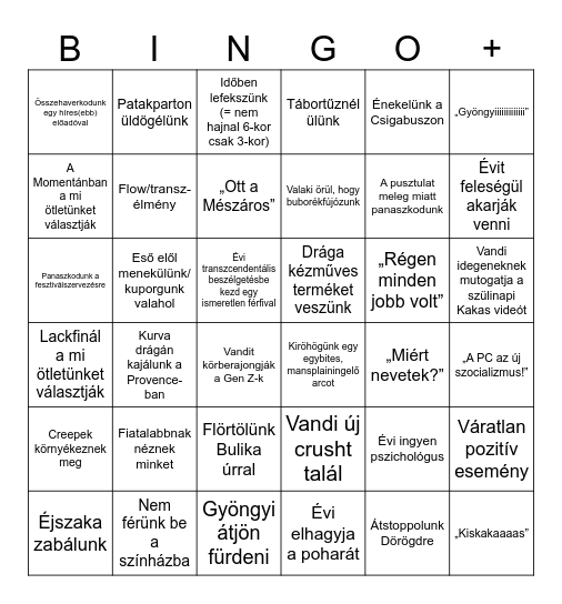 Kapolcs Bingo 2023 Bingo Card