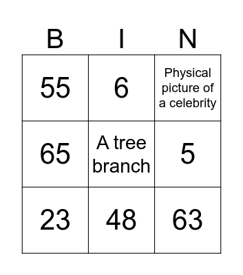 Number Bingo 1-75 Bingo Card