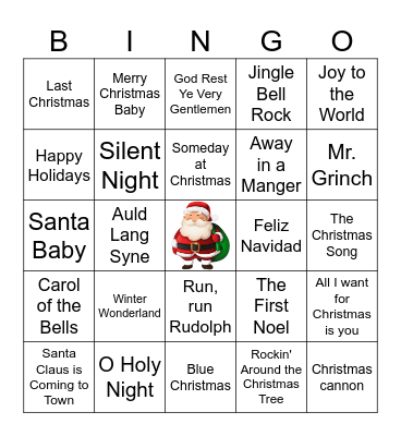 Christmas Bingo Card