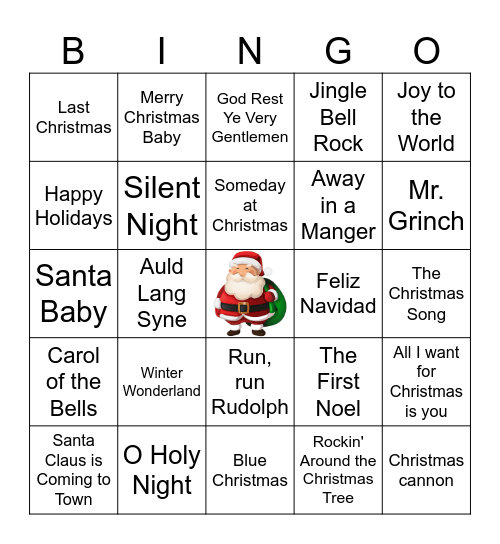 Christmas Bingo Card