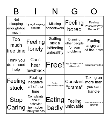 Red Flags Bingo! Bingo Card
