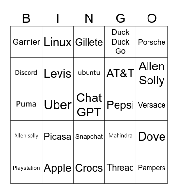 LOGO Bingo Card