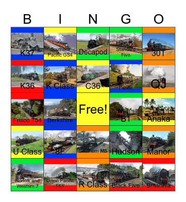 For the Love of Steam Bingo Card