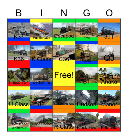 For the Love of Steam Bingo Card