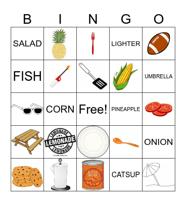 BBQ Bingo Card