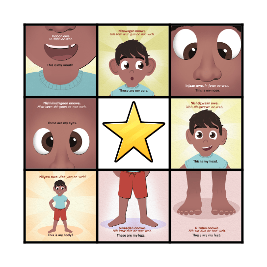 NIIYAW OWE! NIMBAKINAAGE! Bingo Card