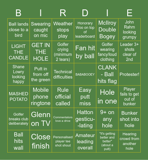 The BingOpen Bingo Card